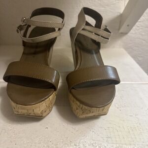 Chinese Laundry Go Getter Wedge Sandles Brown Nude 7m All Man Made